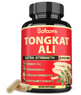 Satoomi Natural Tongkat Ali Root Extract 200:1 - 9 Essential Herbs Equivalent to 3450mg - Support Strength, Energy and Healthy Immune - 1 Pack 90 Vegan Caps 3 Month Supply